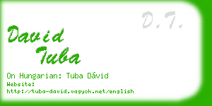david tuba business card