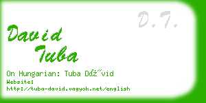 david tuba business card